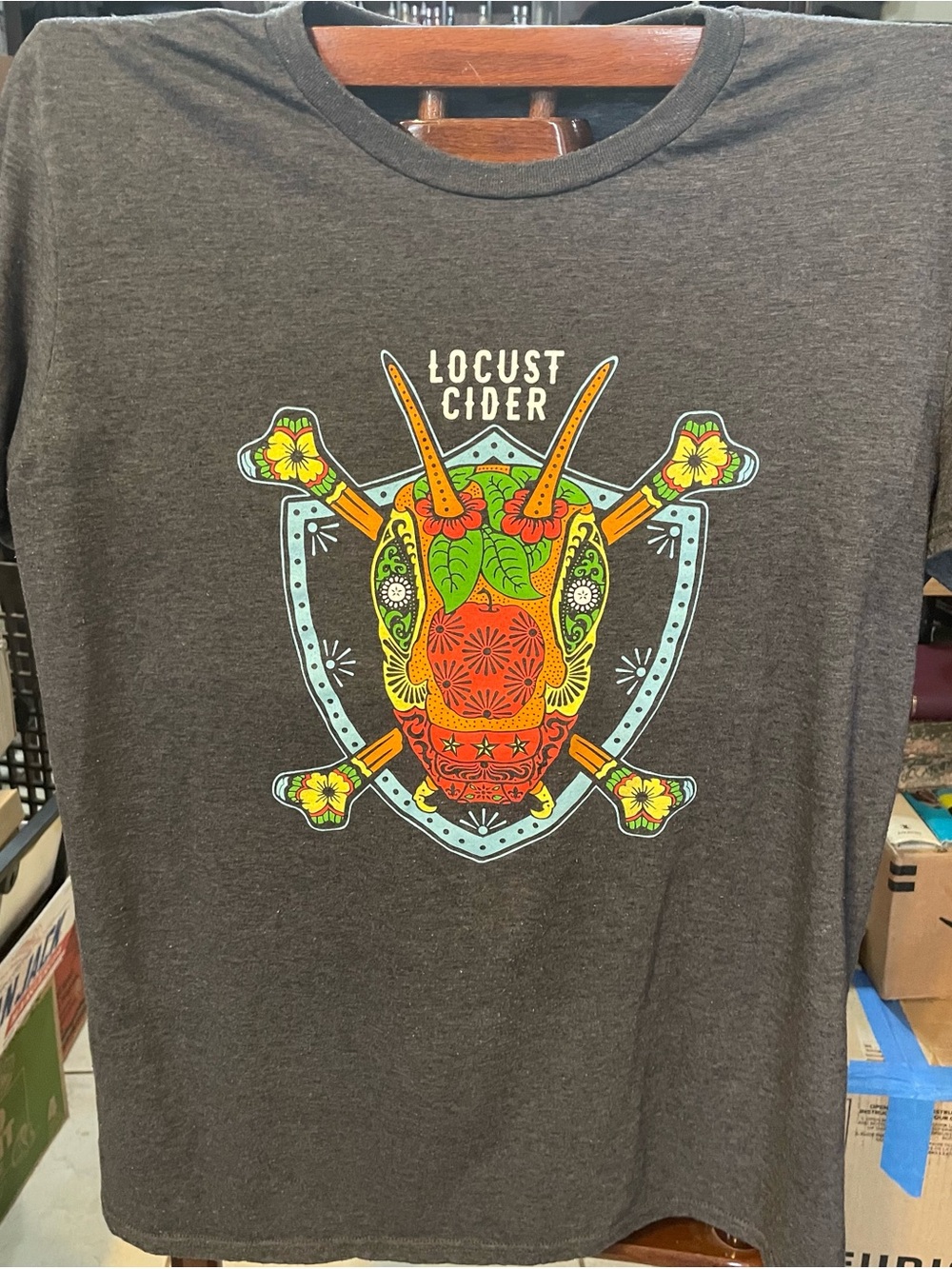 Locust Cider Gray Anvil lightweight Graphic Tee